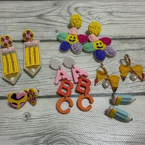 Teacher earring bright color bundle